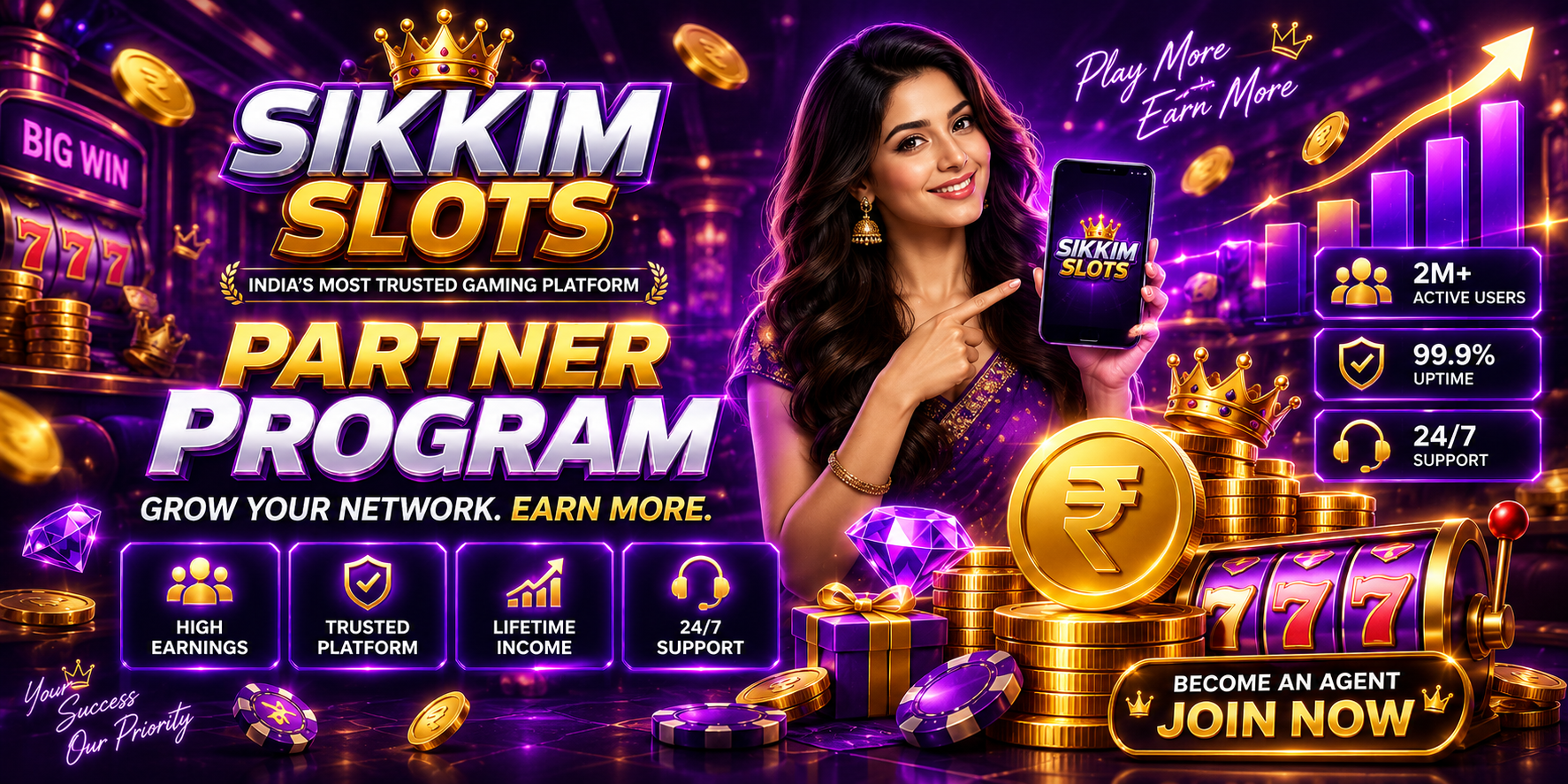 Sikkim Slots Partner Program — Grow Your Network. Earn More. — Join Now